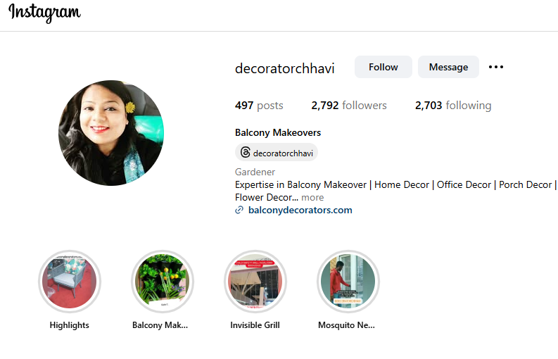 Case Study: Growing @decoratorchhavi from 0 to 2800 Followers in 3 Months on Instagram<div class="yasr-vv-stars-title-container"><div class='yasr-stars-title yasr-rater-stars'
                          id='yasr-visitor-votes-readonly-rater-7bb16a5082c62'
                          data-rating='5'
                          data-rater-starsize='16'
                          data-rater-postid='199'
                          data-rater-readonly='true'
                          data-readonly-attribute='true'
                      ></div><span class='yasr-stars-title-average'>5 (1)</span></div>